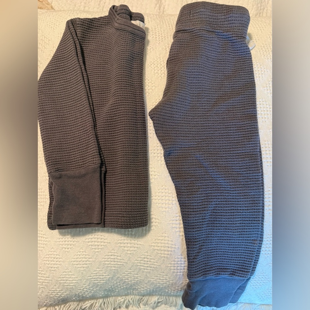 Gray Waffle Knit Lounge Set